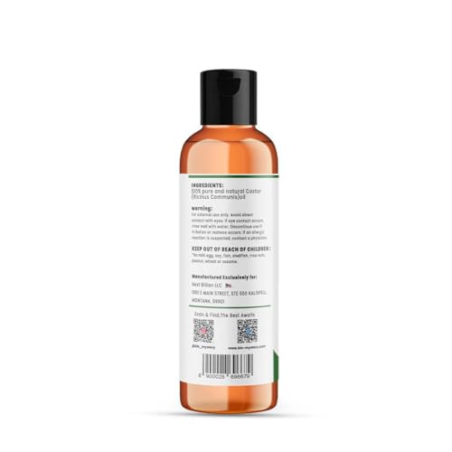 Pure Castor Oil for Hair, Lashes & Skin – 120ml