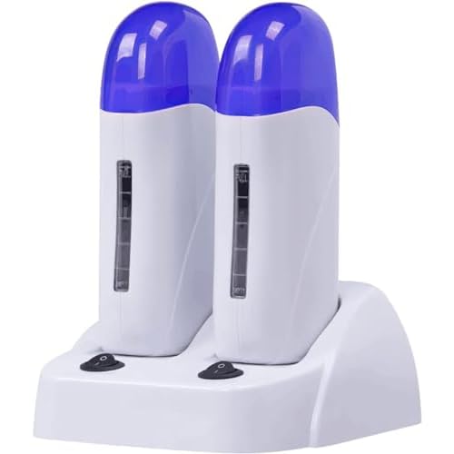 Subay Roll on Wax Warmer Double Cartridges Warmers 110v for Women Men Body Waxing Coarse Hair Removal with Heater Base for Hair, Leg, Face, Armpit, Bikini, Eyebrow, Brazilian