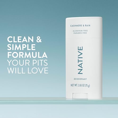 Native Deodorant - Cashmere & Rain Scent, 72-Hour Odor Control, Aluminum-Free, 2.65oz (Variation: Pack of 1)