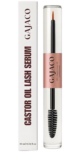 Organic Castor Oil Eyelash Growth Serum with Mascara Wand