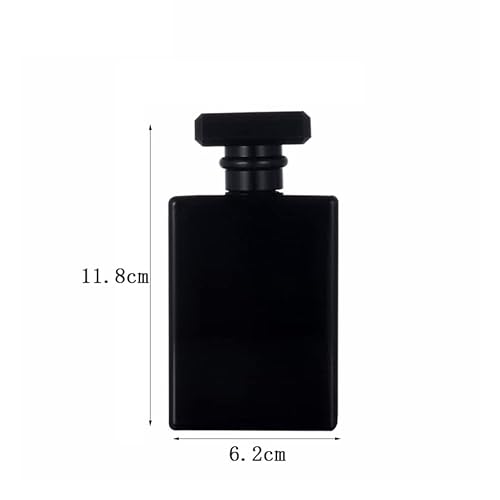 2 Pack Black Glass Perfume Atomizer,100ml Empty Refillable Perfume Spray Bottle for Men and Women,Portable Fragrance Fine Mist Spray Bottle Dispenser for Travel