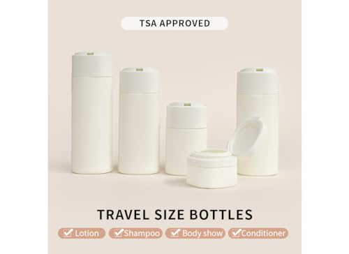 5 Pack TSA Approved Travel Bottles - Refillable BPA-Free Containers