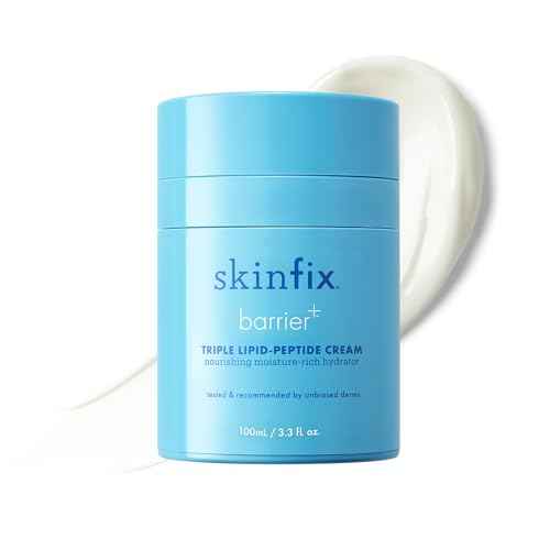 Skinfix Triple Lipid-Peptide Cream - 3.3 oz - Rich Face Moisturizer with Hyaluronic Acid - Hydrates & Restores Dry, Sensitive Skin - Non-Comedogenic, Fragrance Free, Vegan, Cruelty Free