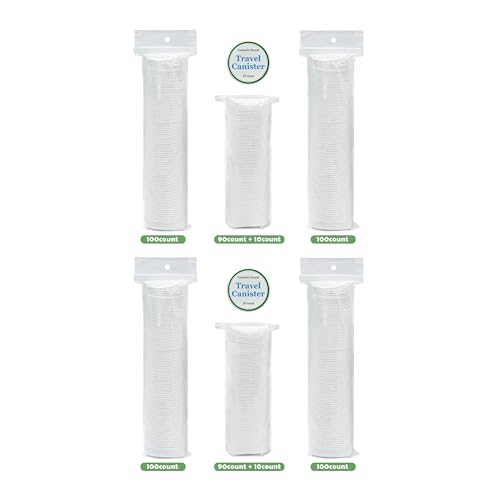 TL Care Cotton Rounds 600 Count - Ultra Soft & Absorbent 3-Layer Pads