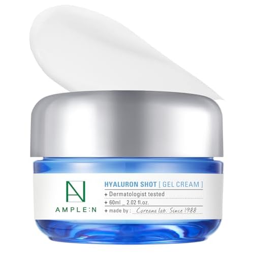 Hyaluron Shot Gel Cream 2.02 fl. oz. (60ml) - Korean Long Lasting Moisture Relief for Extra Dry Skin, Ampoule Drop Fresh Gel Texture Daily Hydrating Cream