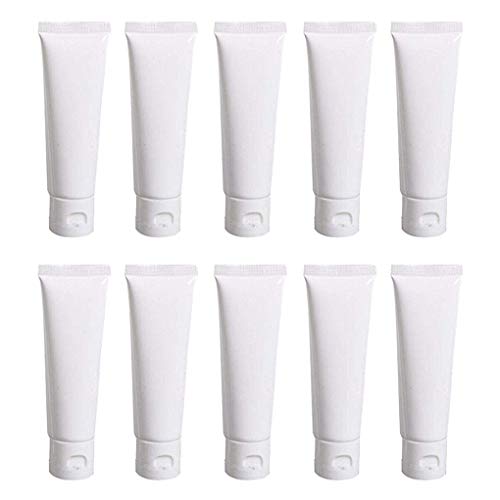 20Pcs 100ml 3.4oz Empty Plastic Squeeze Tubes Refillable Travel Bottles with Flip Cap for Lotion Shampoo Cosmetics Toiletries Travel Size Containers Leak Proof