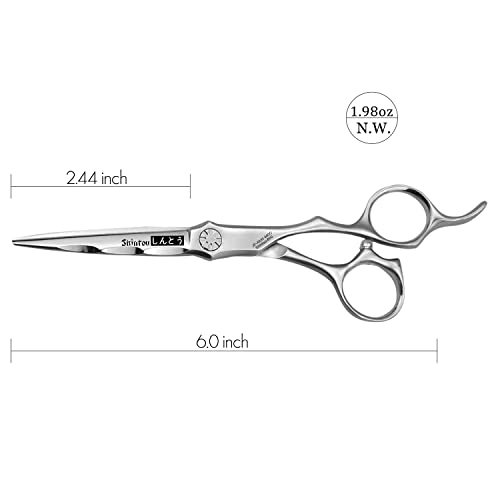 6.0" Professional Hair Scissors Japanese 440C Convex Edge