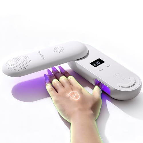 MelodySusie Cordless UV LED Nail Lamp - Rechargeable 48W Gel Light (Pink)