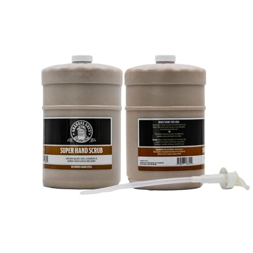 Grandpa Gus's Super Hand Scrub, Walnut Shell Scrubbers, Natural Handsoap, Degreaser for Automotive Mechanics & Constructors, 1 Gallon