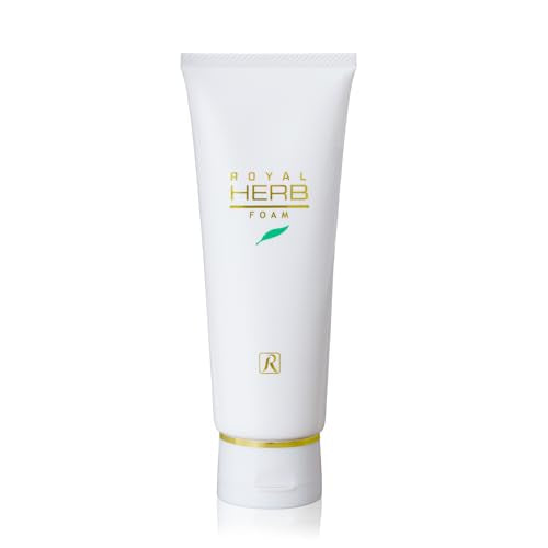 ROYAL HERB FOAM Facial Foaming Cleanser Moisturizing with Aloe Vera Leaf Extract, Ginseng Extract and Gold, 4.23 OZ / 120g