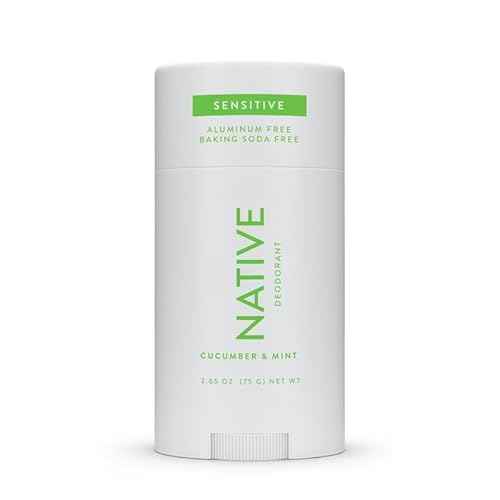 Native Sensitive Deodorant Contains Naturally Derived Ingredients, 72 Hour Odor Control | Deodorant for Women & Men, Aluminum Free with Baking Soda, Coconut Oil and Shea Butter, Cucumber & Mint
