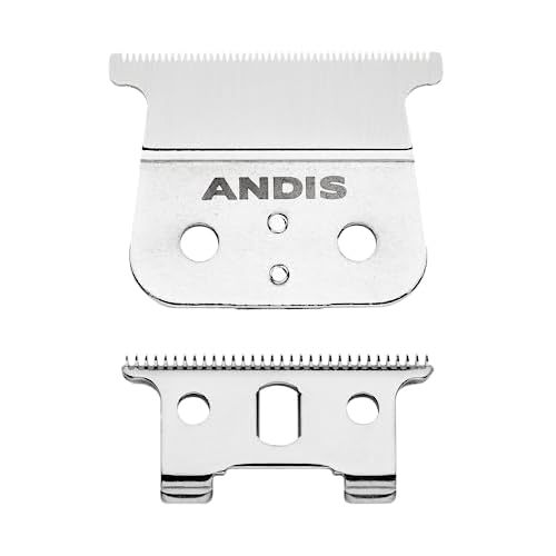 Andis T-Blade Replacement for T-Outliner, GTO, GO, and SLS Trimmers - Close Cutting, Zero Gapped, Silver