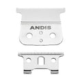 Andis T-Blade Replacement for T-Outliner, GTO, GO, and SLS Trimmers - Close Cutting, Zero Gapped, Silver
