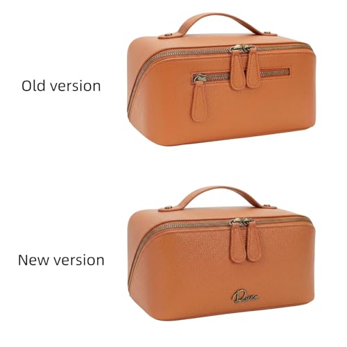 Divvia 3-Piece Travel Makeup Bag Set - Waterproof Vegan Leather Organizer