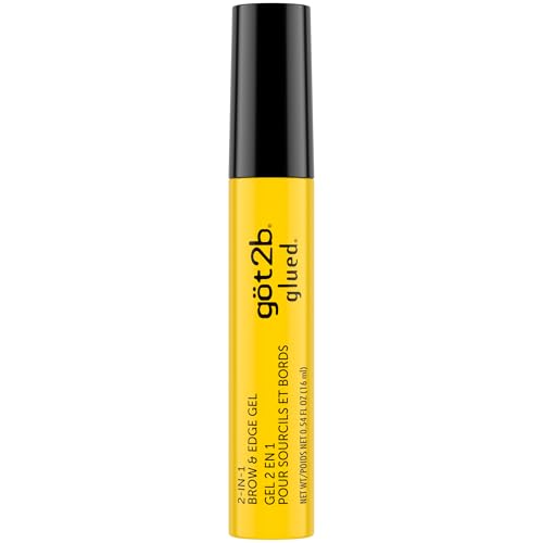 Got2B Glued Brow Gel & Edge Control Pack of 12, Strong Hold, Clear, 0.54 Fl Oz each