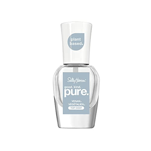 Sally Hansen Good. Kind. Pure. Vegan Clear Nail Polish Top Coat, 16-Free