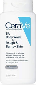 CeraVe Salicylic Acid Body Wash for Rough & Bumpy Skin - 10oz, Exfoliating Body Wash with Ceramides & Hyaluronic Acid, SA Body Wash