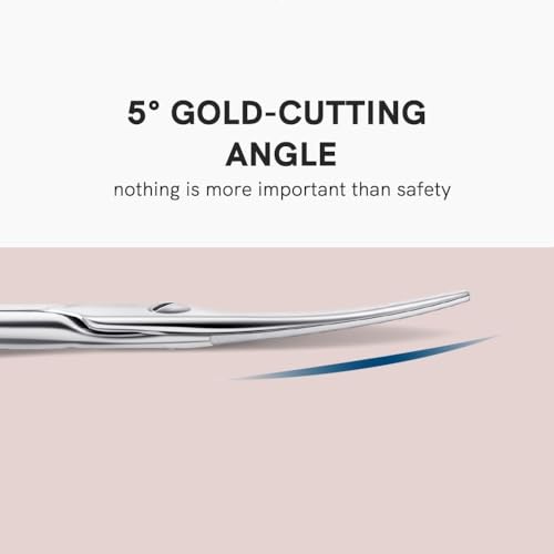 Small Multifunctional Eyebrow Scissors for Women, Mustache Scissors and Nose Hair Scissor for Men, Curved Grooming Scissors for Eyebrow, Mustache, Beard, Eyelashes - Premium Stainless Steel Quality
