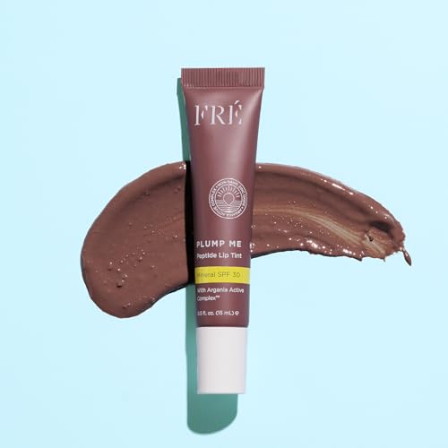 FR? Plump Me Peptide Lip Tint SPF 30 (Cassis) ? 4-in-1 Plumping & Hydrating Mineral SPF 30 Lip Tint with 100% Non-Nano Zinc Oxide, Clean, Vegan Lip Care
