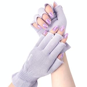 GSAFEME Cotton Gloves for Dry Hands - Fingerless Touchscreen Moisturizing Gloves for Sleeping - Cotton Eczema Gloves for Men and Women, Purple L/XL 3 Pairs