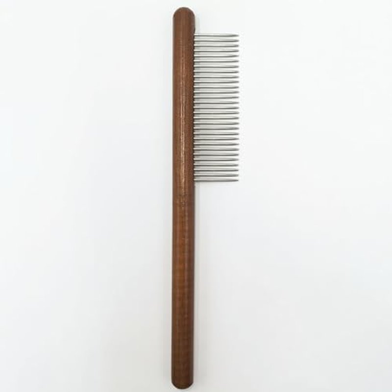 3-Pack Pet Grooming Combs with Beechwood Handle & Stainless Steel Teeth