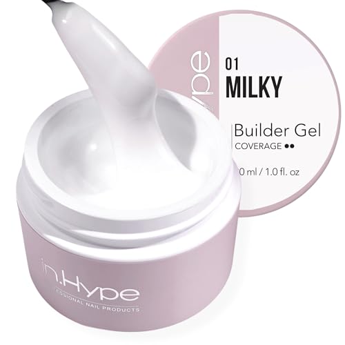 IN.HYPE UV/LED Builder Gel for Nail Extensions & Overlays - Milky #1