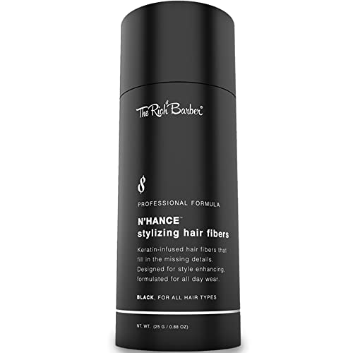 Rich Barber Hair Building Fibers - 25g Black