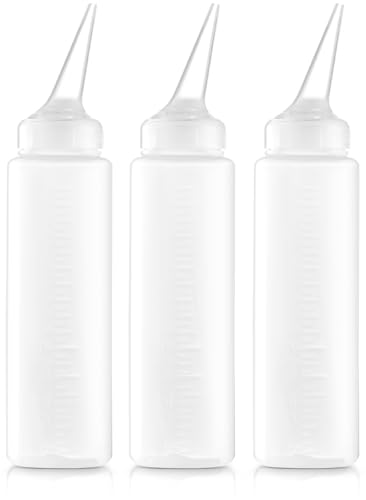 Hair Color Applicator Bottle 8.5 oz Angled Tip (Pack of 3)