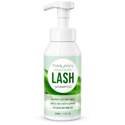 TWILASH Lash Shampoo 500ml - Gentle Foam Cleanser for Extensions