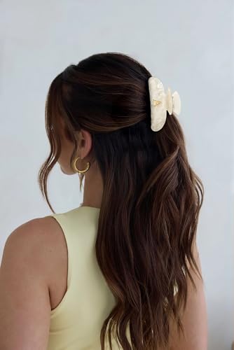 Acrylic Letter Hair Clips for Women, Large Monogram Claw Hair Accessories