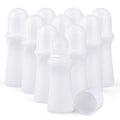 10 Pcs 75ml/2.5oz Roller Bottles Plastic Empty Roll On Bottles Refillable Deodorant Containers with Plastic Roller Ball for Cosmetic Lotion Essential Oil Perfumes Balms