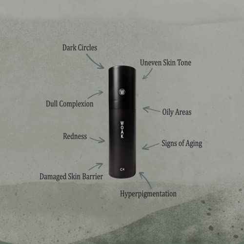 WOAK C4 ? Men's Tinted Moisturizer BB CC Cream Foundation ? Color Correcting Camo Complex ? Hybrid Skin Care (Tan)