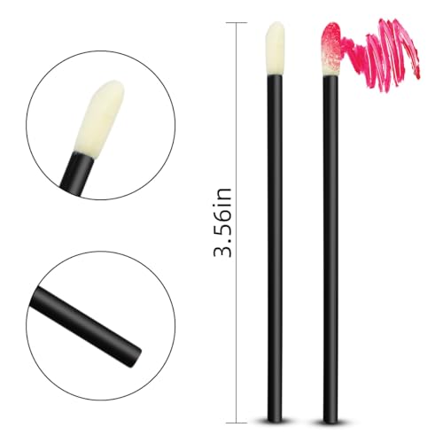 Disposable Lip Brush Set 100 Pcs Cosmetic Applicators for Lipstick & Lip Gloss