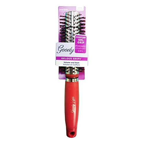 GOODY Gelous Grip Round Brush, Black, Purple or Red, 1CT (Color Will Vary)