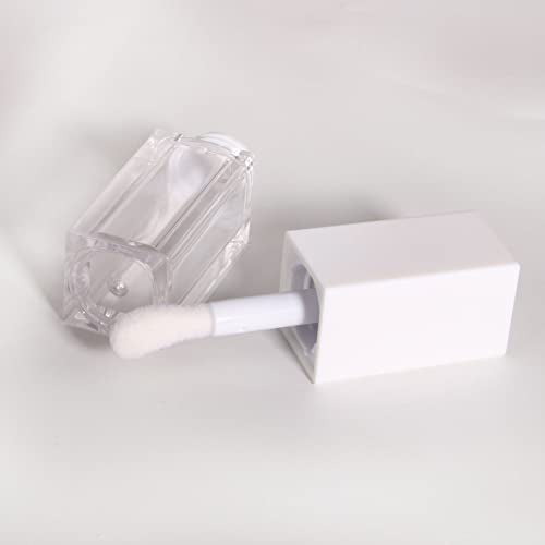 24pcs 5ml Empty white square lipgloss tubes bulk wholesale with big wand lipgloss containers¡¦
