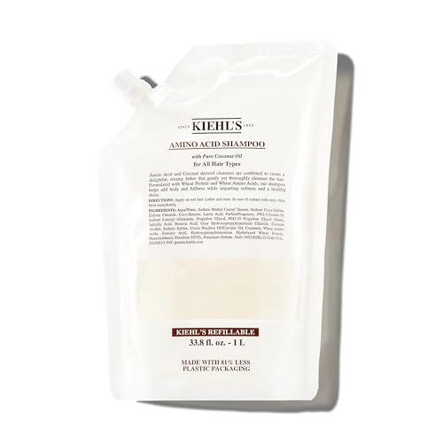 Kiehl's Amino Acid Shampoo, with Amino Acids and Coconut Oil to Clarify and Cleanse, Helps Strengthen Hair, Prevent Breakage, Without Compromising Hydration, Suitable for All Hair Types, Paraben-Free