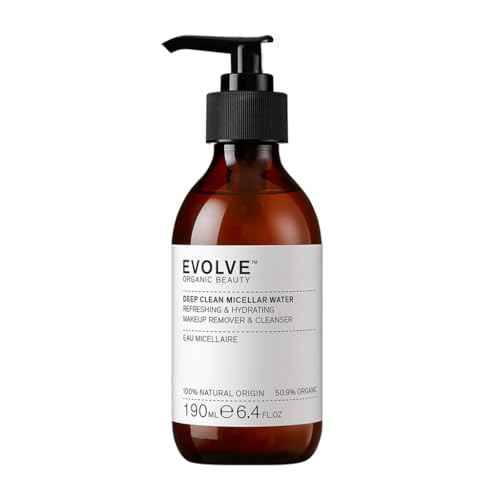 Evolve Organic Beauty - Deep Clean Micellar Water | Refresh, Hydrate, Soothe | Moringa Peptide, Hyaluronic Acid | Small-Batch, Vegan Clean Beauty (6.4 fl oz | 190 mL) Package May Vary