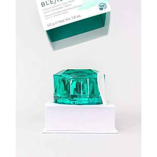 Bl'eau Glacial Oceanic Clay Mask - NSF Certified - Detox/Rehydrate/Repair, 50 g ? Net Wt. 1.8 oz