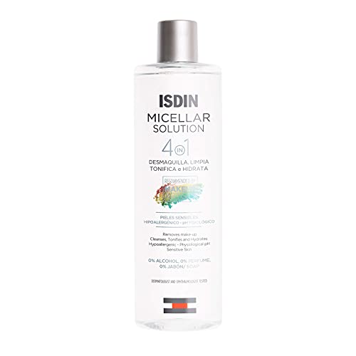 ISDIN 4-in-1 Micellar Water Makeup Remover, 13.5 fl oz