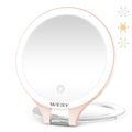 WEILY 10X/1X Magnifying Makeup Mirror with Light - Pink