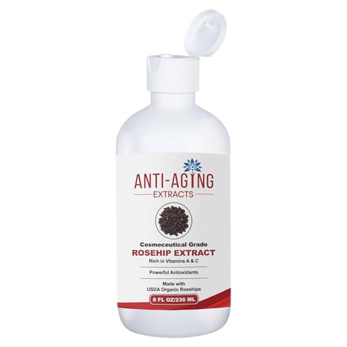 Pure Rosehip Extract Serum ? Premium Cosmetic-Grade Liquid for Skin & Hair ? Hydrating, Anti-Aging Botanical Formula (8 oz)