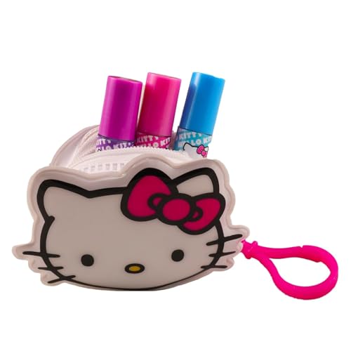 Hello Kitty Lip Gloss Bundle - 3 Flavors with Pouch & Stickers