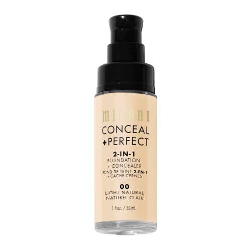 Milani Conceal + Perfect 2-in-1 Foundation & Concealer, 00 Light Natural