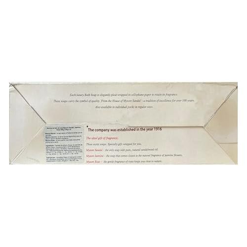 Mysore Sandal, Jasmine and Rose Bath Soaps 5.3oz Each