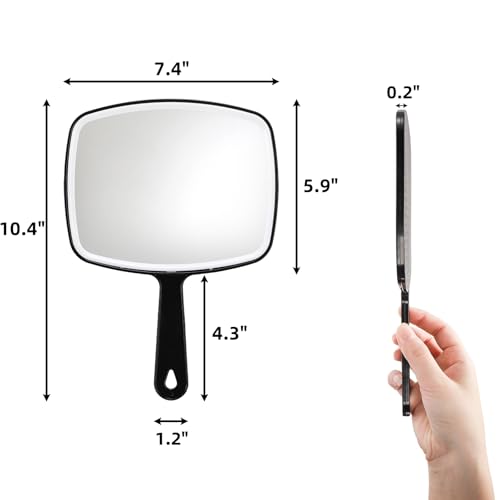Covzoe 12 Pack Makeup Mirror - 7.4x10.4 Handheld Black