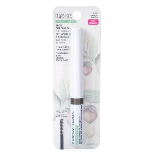 Physicians Formula Organic Wear All Natural Eyebrow Brow Gel Soft Black | Dermatologist Tested, Clinicially Tested