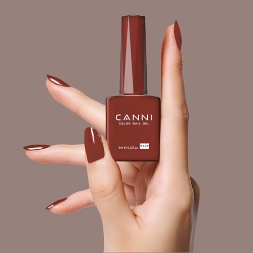 CANNI Burnt Umber Red Gel Nail Polish - High Gloss, Soak Off, 1Pcs
