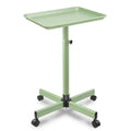 Salon Tray on Wheels, Green Salon Tray Cart with Adjustable Height, Tattoo Rolling Tray, Metal Service Instrument Storage Tray for Salon&Home Use