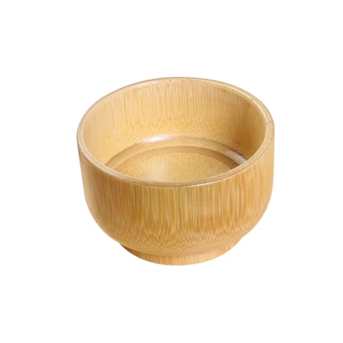 SUPVOX Men S Bamboo Shaving Soap Bowl Large Deep Shaving Mug with Smooth Polished Surface Eco-Friendly Shave Cup for Wet