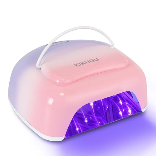 Kikugu 96W Rechargeable Cordless UV LED Nail Lamp for Gel Nails - Orange Purple